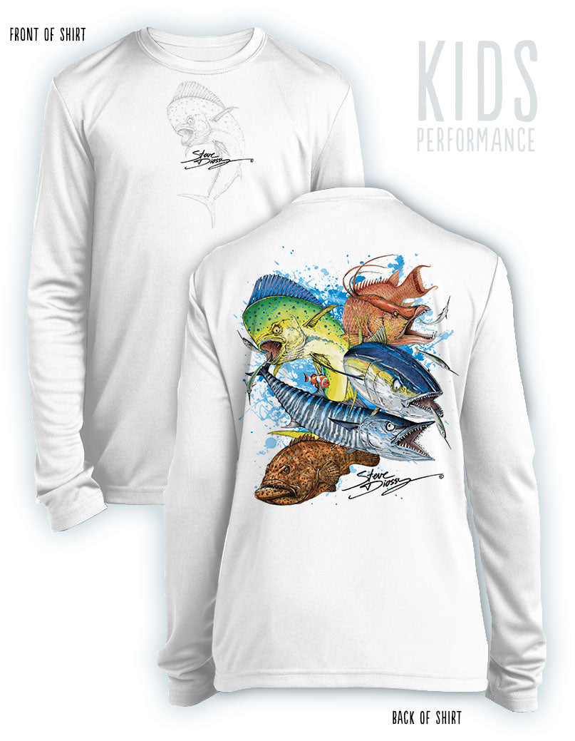 Grand Slam- KIDS Long Sleeve Performance - 100% Polyester